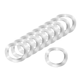 sourcing map Wave Spring Washer, 20Pcs 12mm x 18mm x 0.3mm (ODxIDxT) - 304 Stainless Steel Curved Washer for Screw Bolt, Wave Washers Gaskets for Machinery (Silver)