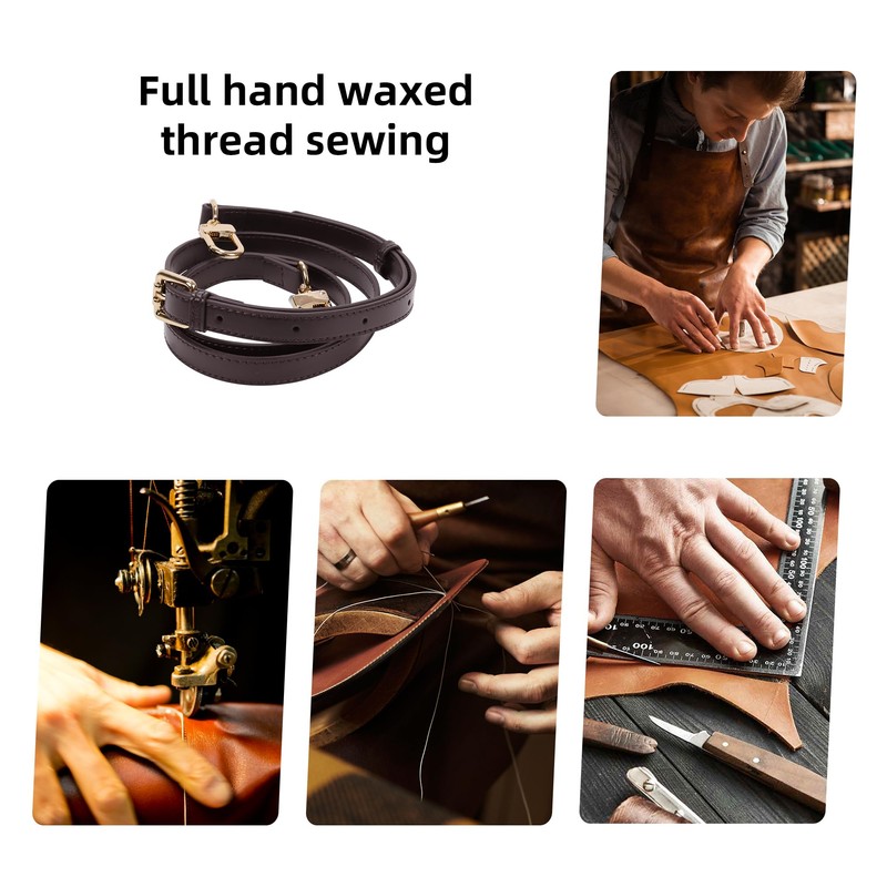 DGAZ Vachetta Leather Shoulder Strap for LV Speedy, Glossy brown