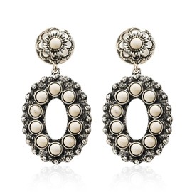 Western Earrings for Women White Turquoise Earrings Boho Statement Earring Western Jewelry for Women White Turquoise Jewelry