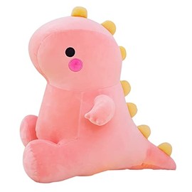 Cute Dinosaur Plush Toys, Fat Dinosaur Soft Stuffed Animals Toys Dolls, Dino Plushies Doll Cute Birthday Gifts for Kids Girls Boys (Pink,8in)