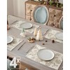 JINCHAN Floral Placemats Set of 4 Farmhouse Linen Placemats Cloth