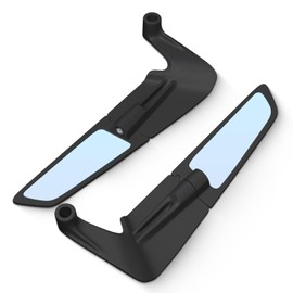 MFGZD 360° Rotating Motorcycle Wing Rearview Mirrors Fit for Duke 390 790 1290 MT-07 MT09 S1000 Z650 Z900 Z1000 GSXS750 Street Bike Adjustable Stealth Wing Mirror for Kawasaki Yamaha Suzuki Honda