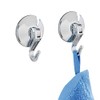 Wenko 4441040100 Lever Suction Hooks Set of 2, Plastic, 4