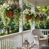 nongcunren 4 Pack 14 Inch Hanging Planters for Outdoor Plants，Large