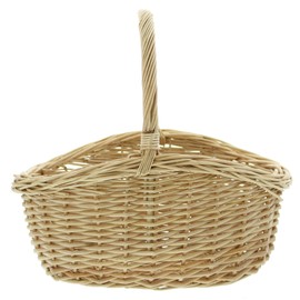 FRANK FLECHTWAREN Small Natural White Ironing Basket