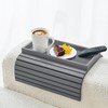 LOVYANXUE Bamboo Sofa Arm Tray Table, Foldable Couch Arm Tray,