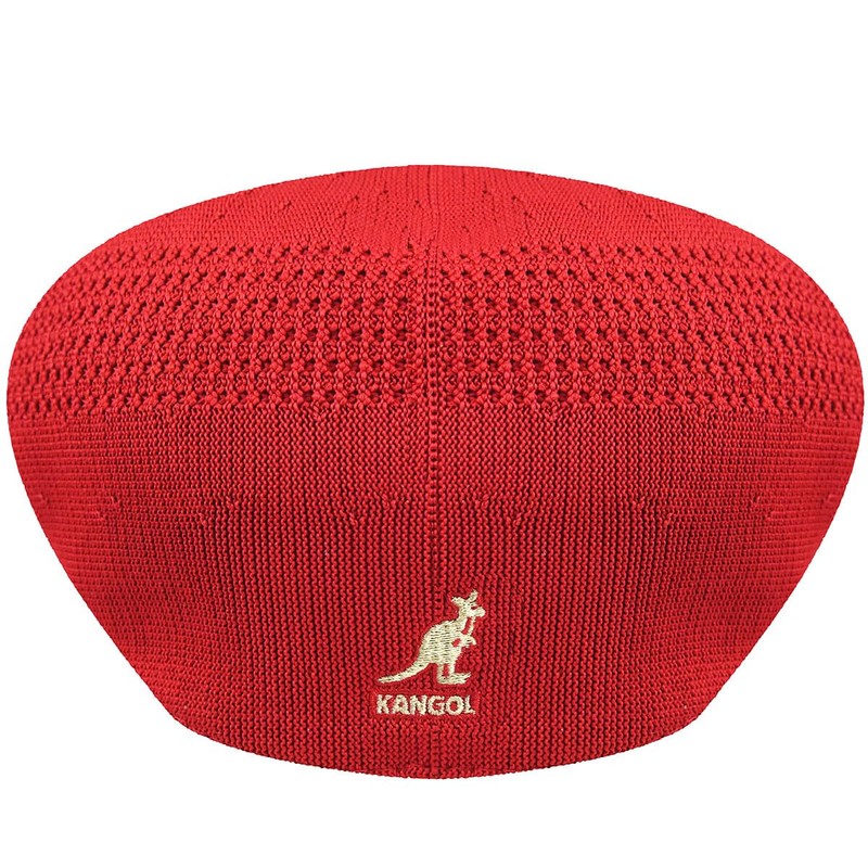 Kangol Tropic Ventair 504 Flat Cap, Red (Scarlet), Medium
