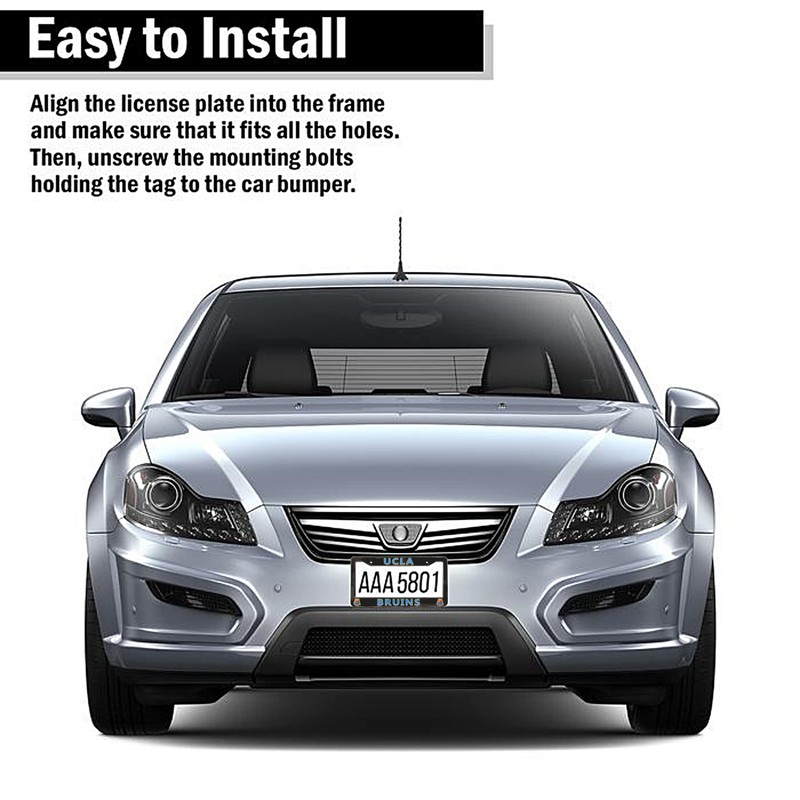 EliteAuto3K UCLA Bruins License Plate Frame Cover – Black –