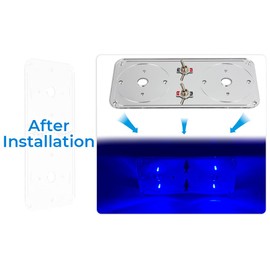 motoparty Dome Lights Plate fits for Peterbilt 379 389, Mirror Light Plate with Light Switch and Soft LED Light
