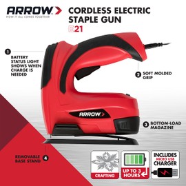 Arrow E21 Cordless Electric Light Duty Staple Gun