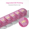 Large Pill Organizer Weekly - Supplement Organizer with Easy-Open Design