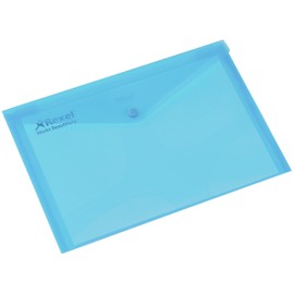 Rexel Carry Folder Polypropylene A4 Translucent Blue Ref 16129Bu [Pack 5]
