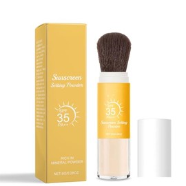 Mineral Sunscreen Setting Powder for Face & Scalp, SPF 35, Transluzent, Mineral Brush Powder