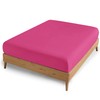 AMEHA Double Fitted Sheet - Pink Bed Sheets Extra Deep