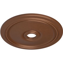 Ekena Millwork CM24DIPOS Diane Ceiling Medallion, 24"OD x 3 5/8"ID x 1 1/4"P (Fits Canopies up to 6 1/4"), Hand-Painted Polished Copper