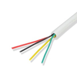 LOGICO Security Burglar Alarm 18/4 Control Cable 500FT Stranded White 500' Speaker Wire