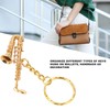 Saxophone Pendant Keychain, Portable, Funny Brass Miniature Saxophone Musical Instrument