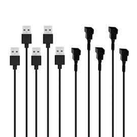 FBHDZVV 5Pcs USB to 3Pin/4Pin PWM PC Fan 5V USB Sleeved Fan Power Adapter Cable, USB to 3 Pin/4 Pin Case Fan Computer Cooler Cooling Fan Power Cable (11.8inch 30cm)