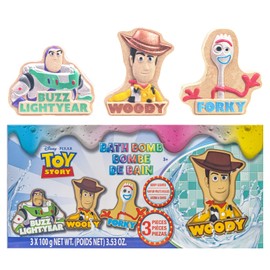 Toy Story 3 Pack Berry Scented 100g Painted Bath Bombs - Girls Kids Ages 3+ - Character Molded Bath Bombs – Fun and Bright Colors - Great for Birthday Gifts and Holidays by Townley Girl
