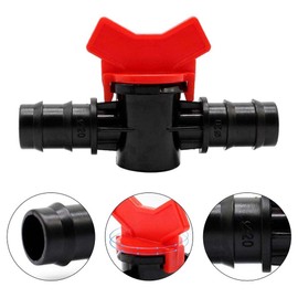 Barbed Ball Valve,12mm/16mm/12mm to 16mm Barb Connector Shut Off Switch for Garden Drip Irrigation Aquarium Hose Tube