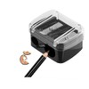 1Pc Black Dual-Pencil Sharpener,2 Hole Sizes for Cosmetic Pencil Eyeliner
