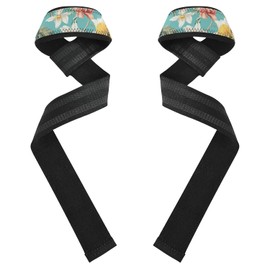 Correas de muñeca para levantamiento de pesas, narcisos, turquesa, de 26 pulgadas, antideslizantes, para levantamiento de pesas, culturismo, entrenamiento de fuerza, bandas de resistencia para hacer