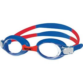 Seac Unisex – Erwachsene Bubble Schwimmbrille für Kinder für den Pool, schwarz, Einheitsgröße, 1520009175000A, blau/rote