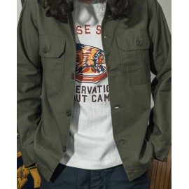 Bronson USA Ship 1963 US Army OG-107 Fatigue Utility Shirt Non Stock Mfg. Co. XL