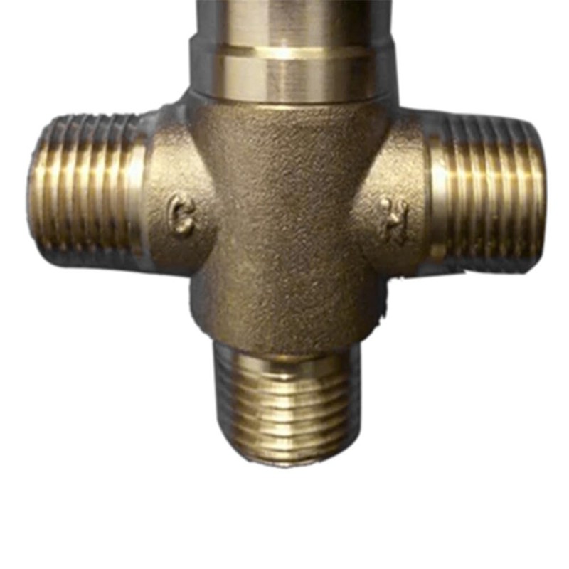 Brass Thermostatic Mixing Valve, 3 Way Water Temperature Pipe Basin