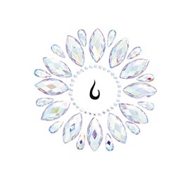 Leg Avenue Women's Adhesive Body Jewels Pasties Stickers, Silver Stars, One Size