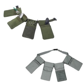 TopHomer Gardening Tool Belt Bag Garden Tool Pouch Large Capacity Waterproof Organizer Hanging Pouch with Adjustable Waist Belt for Storing Planting, Pruning, Transplanting Tools(Multicolor)