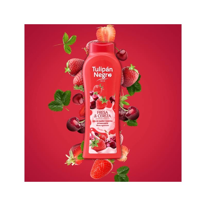 Tulipan Black: Strawberry and Cherry Passion Stimulating Gel - 720ml