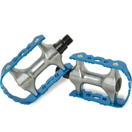 MTB Pedals Aluminium Non-Slip Bicycle Pedal Pair 9/16 Inch Thread for Mountain Bike/E-Bike/Trekking/City Bicycle Pedal Set Aluminium Bicycle Pedals EBike Bicycle Pedals Non-Slip Blue