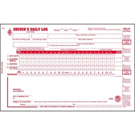 Driver Daily Log Book 25-pk. with 7- and 8-Day Recap - Book Format with 31 Sets, 2-Ply Carbonless, 8.5" x 5.5", J. J. Keller & Associates, Inc.