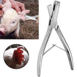Livestock Ear Tag Plier, U Shaped Sheep Ear Tag Pliers Ear Notcher Hole Tongs Animal Identify Tool Pig Ear Tag Needle Puncher for Farm Animals Livestock Supplies