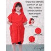 kraftd Unisex Kids Hooded Poncho Changing Robe 100% Terry Towelling