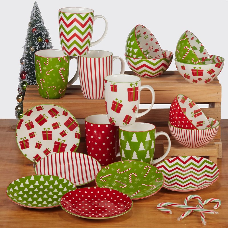 Holiday Fun 30 oz Porcelain Serving Bowls – Set of