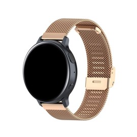 Panda Bobo Metal Strap Compatible with Garmin Vivoactive 4/Venu 3/Venu 2 45mm/Forerunner 255/955/265/965 Watch Bands, 22mm Metal band Strap (Rose Gold)