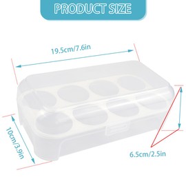 8 Slots Beauty Eggs Storage Box Beauty Egg Collect Container Egg Storage Container Beauty Eggs Carrier for Travelling