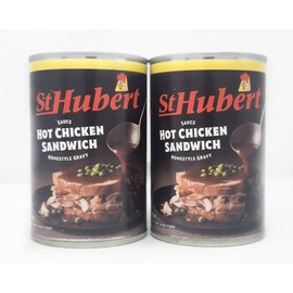 2 Pack of Gravy Imported From Canada 398ml 14.5oz Cans St Huberts Homestyle Sauce (Hot Chicken Sandwich Homestyle Gravy)