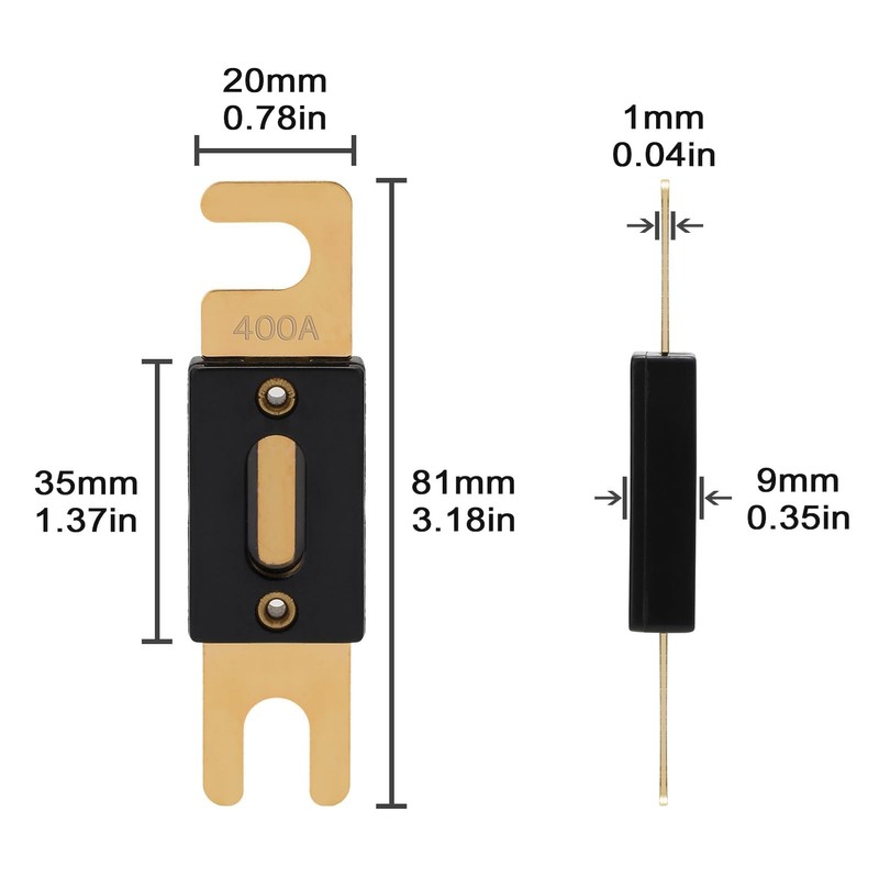 VEXUNGA ANL Fuse 400A Blade Fuses 400 Amp 32VDC 400Amp