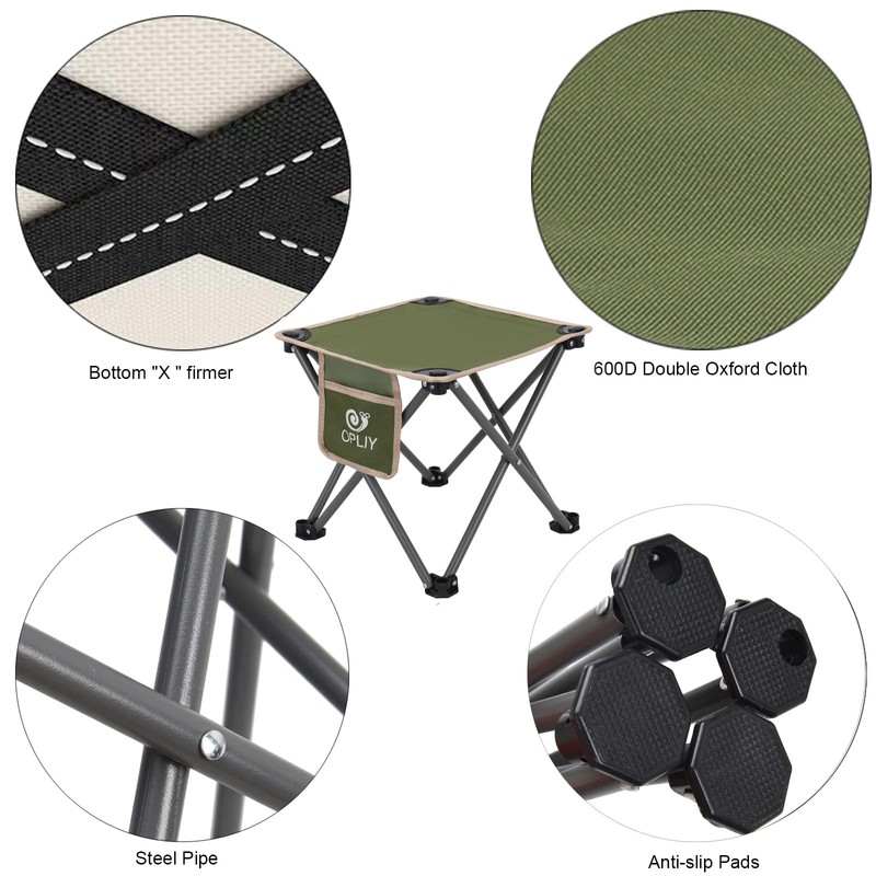 Opliy Camping Stool 2 Pack,Portable Folding Stool for Outdoor Gardening