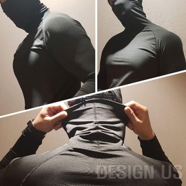 Performance High-Neck Tee for Training & Stretching (on)Neck Pro-Tee 2XL-Black