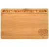 Samunshi® Wooden Board with Engraving Grandpa's Breakfast Board Bamboo Board