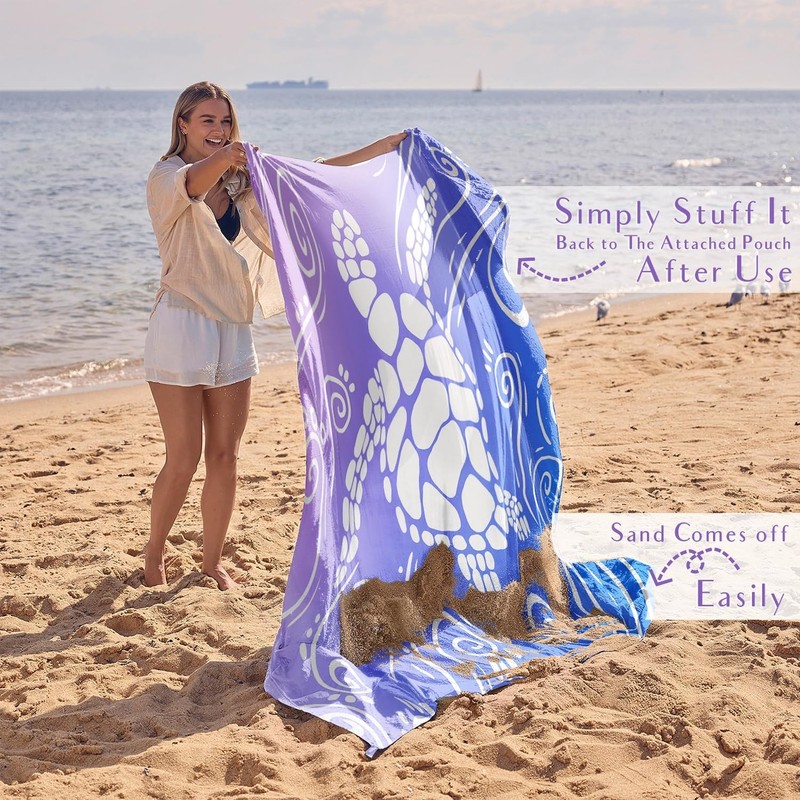 WEKAPO Beach Blanket Waterproof Sandproof Oversized Extra Large Sand Free