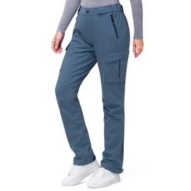 33,000ft Women's Rain Pants, Waterproof Lightweight Breathable Rain Overall Hiking Pants Gray Blue