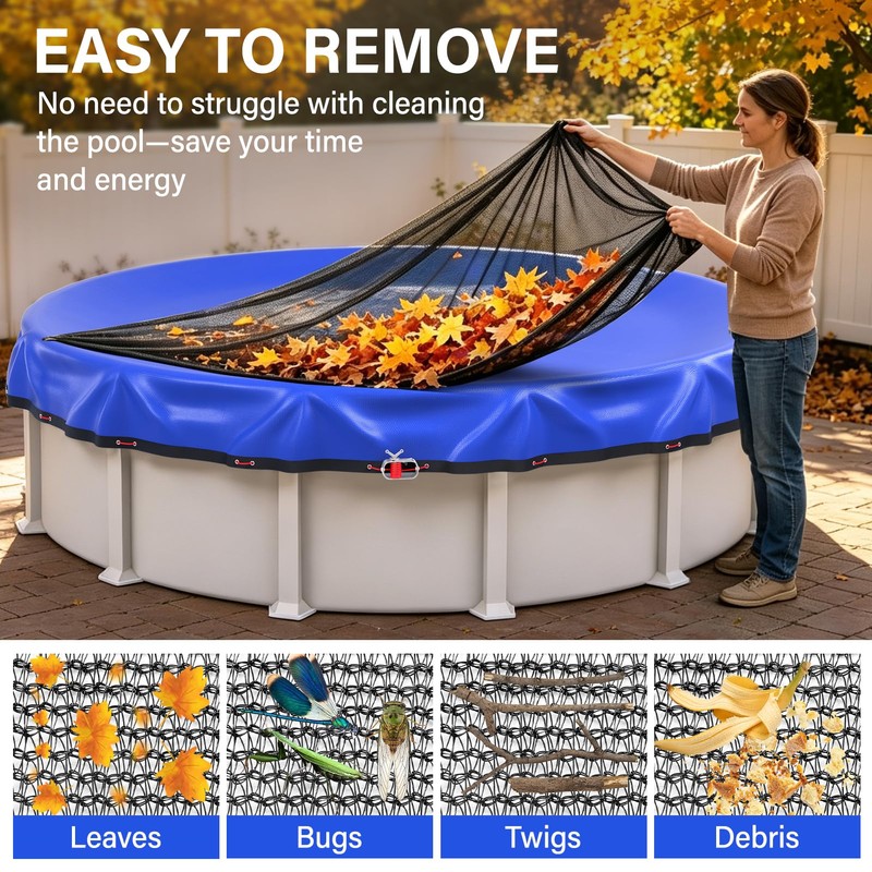 Pool Leaf Net 21FT Cover Round Pool Net Cover for