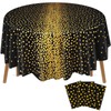 VitalCozy 3 Pcs Round Dot Tablecloth 84 Inch Plastic Table