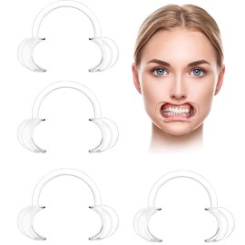 Dental Mouth Opener 4-Pack - C-Shaped Cheek Retractors for Adults & Kids - Dentist Tools for Teeth Whitening, Open Mouth Game & Dental Procedures