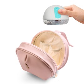 Pumping Bag for Wearable Breast Pump, Mini Breastpump Bag Case for Wireless Pumps, Hands Free Breast Pump Storage Pouch Bag for Working Moms Outdoor (Pink)
